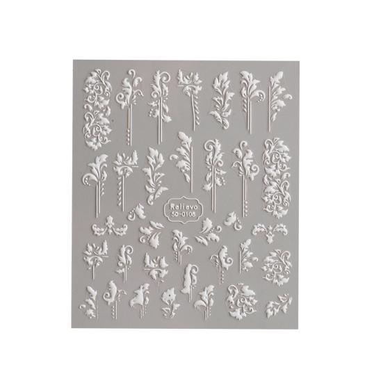 Yousheng Nail Art Наклейка Самоклеящаяся 5D Рельефная 3D Эффекты Невыцветающая DIY Японский Стиль Цветочный Узор Маникюрные Наклейки Поставка Маникюрного Салона