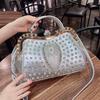 Новая модная женская сумка, большая вместительная сумка с ромбовидной инкрустацией, женская новая сумка-тоут, сумка через плечо