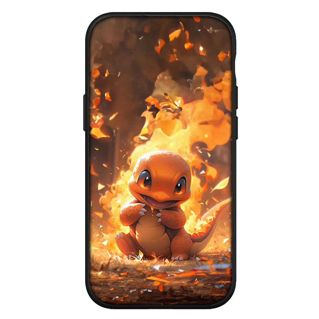 Чехол для iPhone 16 15 Xiaomi Redmi Note 14 13 12 11 Pro Max X 8 16e Samsung Galaxy S25 S24 S23 Moto OPPO Huawei Pokemon Pikachu Charmander Чехол для телефона