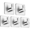 Крючки, клейкие крючки, крючки из нержавеющей стали, держатель для полотенец для кухни и ванной комнаты, 5 шт., наклейка на крючок
