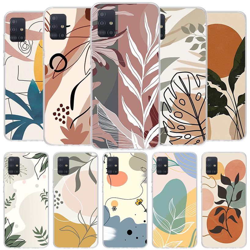 Abstract Women Face Line Cover Phone Case For Samsung Galaxy A12 A22 A32 A52 A72 A02S Phone Case Note 20 Ultra 10 S10 Plus A51 A