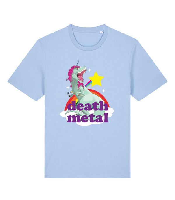 Death Metal Unicorn TRex Funny Rainbow Music Unisexs Fit TShirt