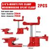 1/2" 3/4" Heavy Duty Pipe Clamp Wood Gluing Pipe Clamp Set Woodworking Board Conntacting Fixture Carpenter Hand Tool