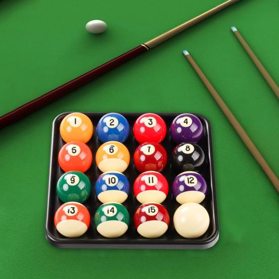 Standard Billiard Ball Tray Black Plastic Pool Ball Carrying Tray 16 Holes Snooker Billiard Ball Storage Holder Tray for Billiard Pool Table