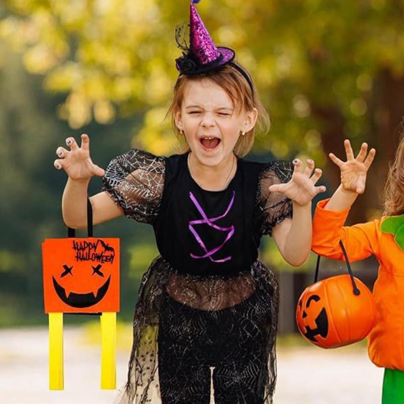 Хэллоуин Фетровая Сумка-Тоут в Форме Летучей Мыши и Совы Детская Сумка для Хэллоуина Маленькая Сумка для Хранения Конфет Сумка-Тоут для Вечеринки Детский Подарок