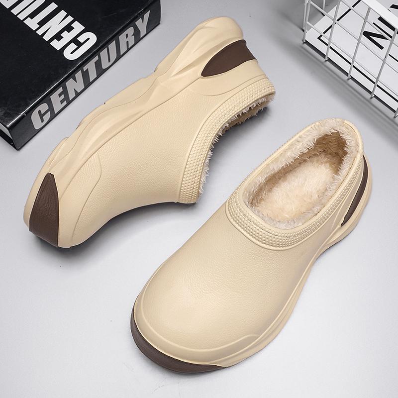 2024 НОВАЯ зимняя обувь для поваров, водонепроницаемая, теплая, из ЭВА, рабочая обувь для кухни, противоскользящая, износостойкая, для сада и отдыха на открытом воздухе, для мужчин