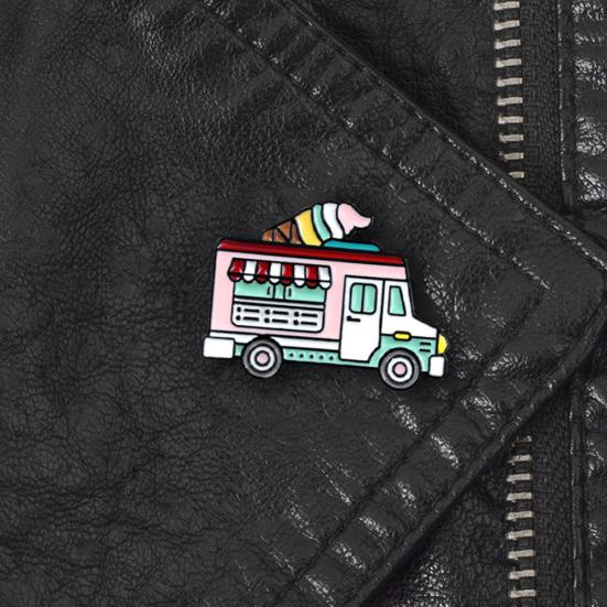 Многоцветная эмаль, мороженое, значок автомобиля, воротник, лацкан, брошь, булавка, ювелирные изделия для одежды