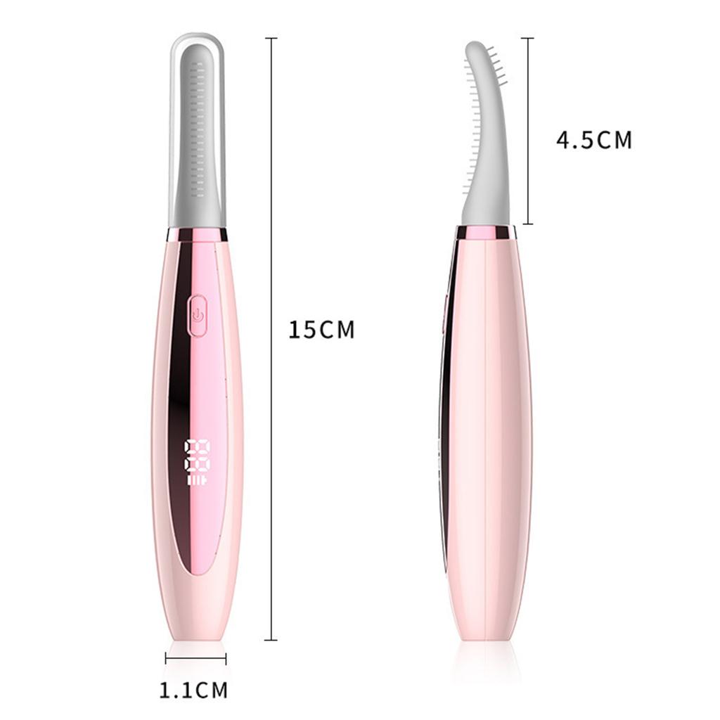 Electric Heated Eyelash Curler USB Rechargeable Eyelashes Curler with 3 Temperature Modes Natural