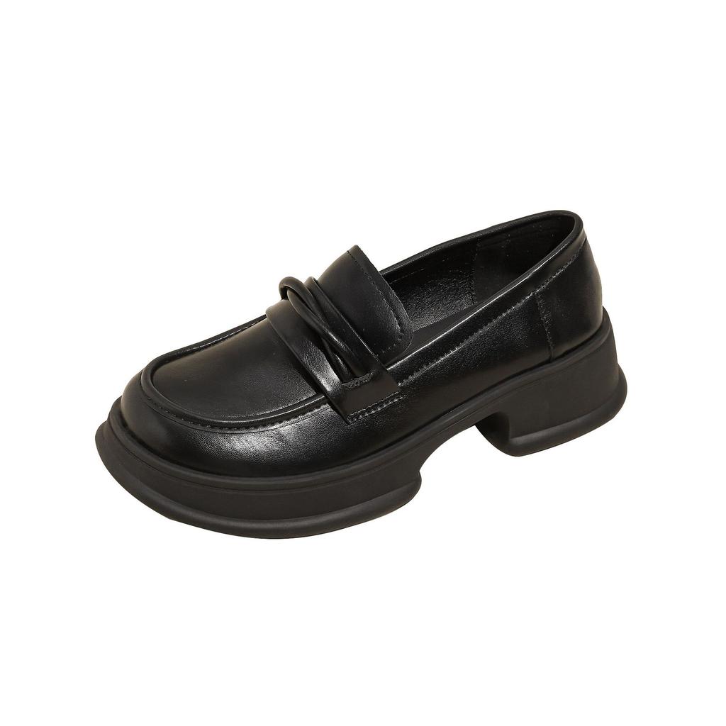 Вэйвэй девушка 158-12 маленькие лоферы женские туфли на платформе одна педаль ретро маленькие кожаные туфли британский стиль одинарные туфли