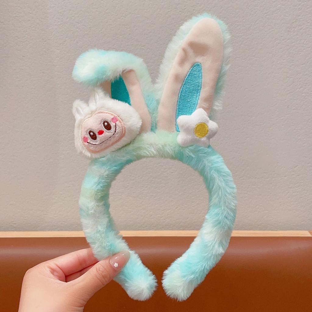 Детские повязки для волос, мультяшные плюшевые повязки для волос, девичьи кроличьи ушки, повязки для умывания