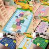 Kids Cartoon Playful Area Rug Colorful Hopscotch Number Animal Growth Chart Patterns Soft Decorative Carpet For Children's Room