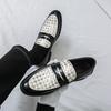 Fashion Classic Men Loafers Black White Men Casual Comfortable Breathable Fashionable Small Leather Shoes Social Shoes Sizes 38-46