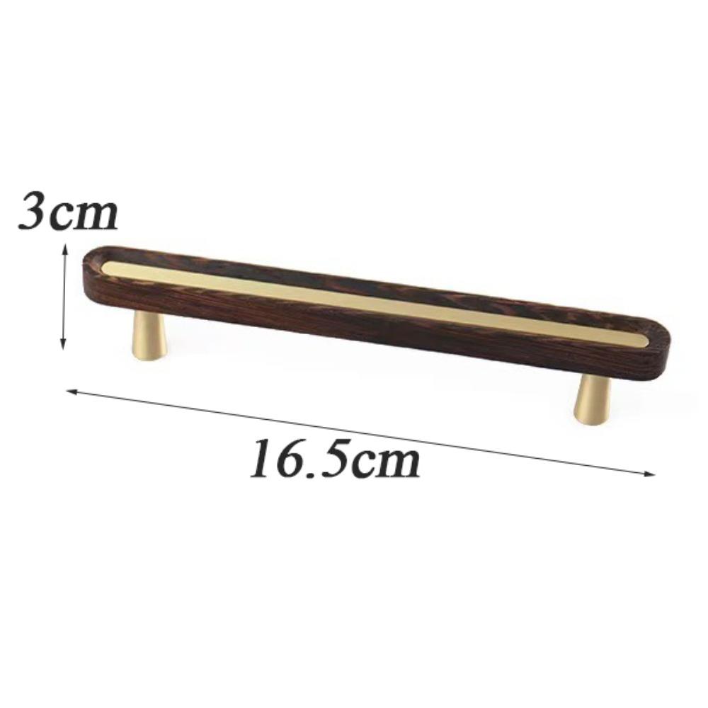 Durable Cabinet Pulls Brass Walnut Wood Knobs Drawers Handles for Cupboard Wardrobe Drawer Door