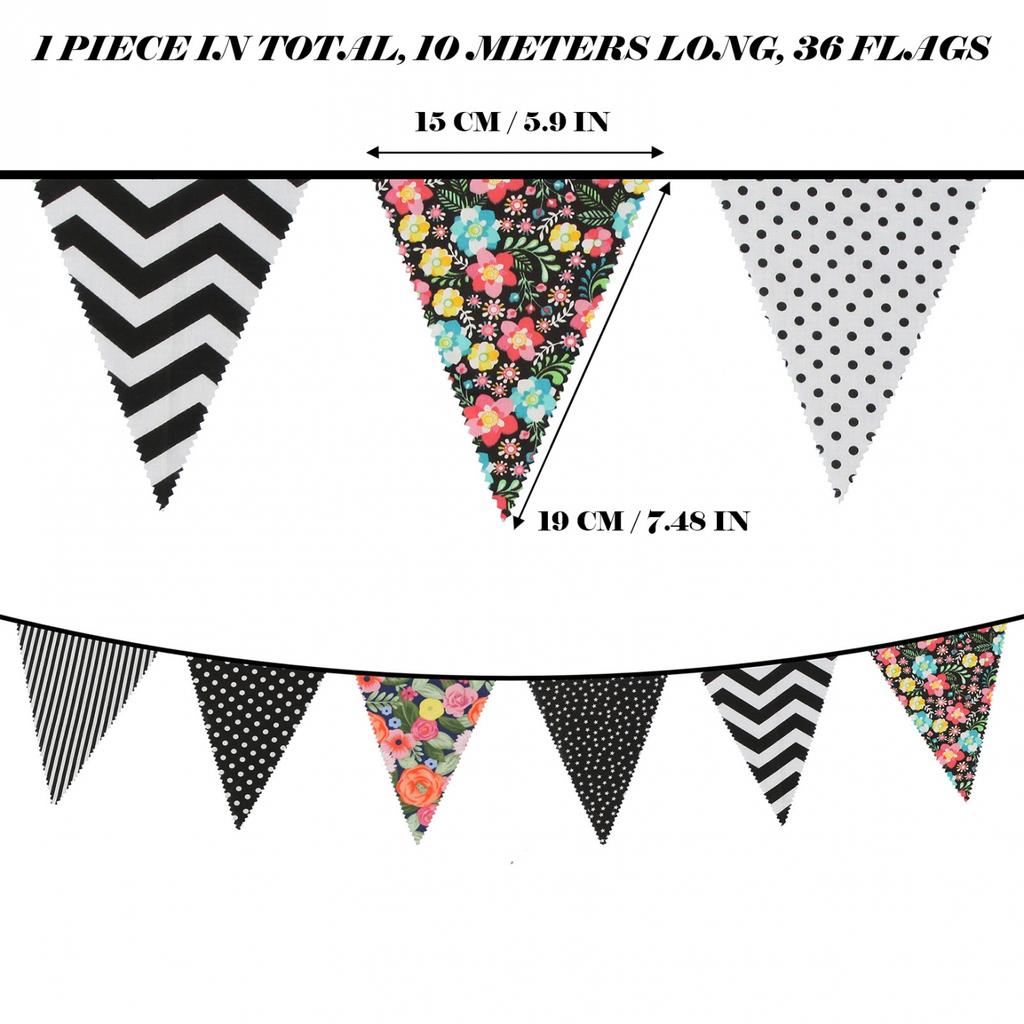 Cotton Banner For Weddings Garden Parties Height 17.46cm