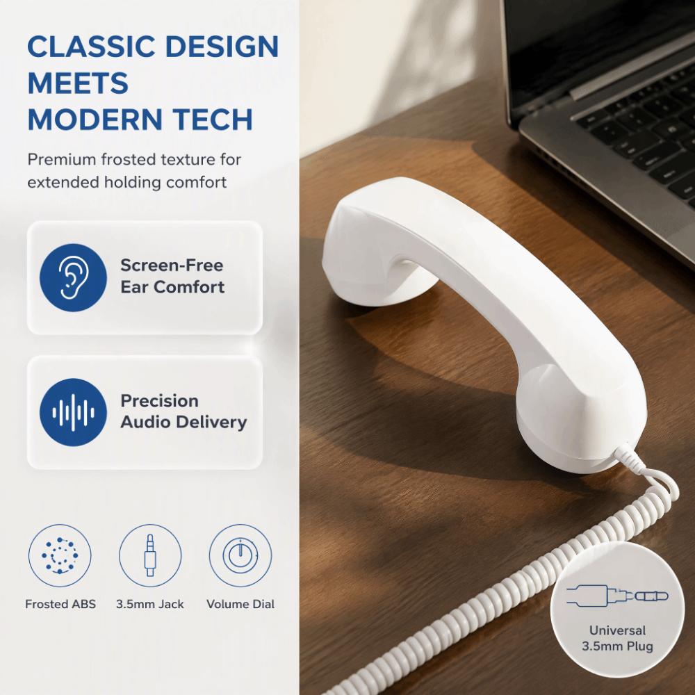 ABS Vintage Phone Handset Handheld Design Cell Phone Receiver Handheld Cell Phone Microphone Home