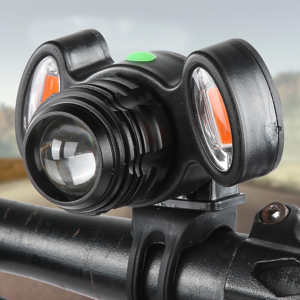 Ночная езда на велосипеде, высокая яркость, зарядка через USB, передний свет, лампа, фонарик для горного велосипеда, черный