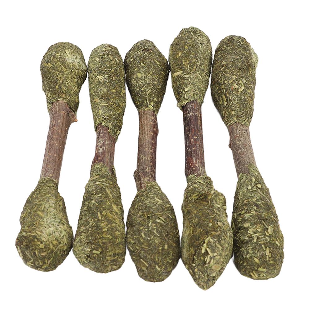 5PCS Rabbit Chew Sticks Teeth Grinding Interactive Alfalfa Grass Hamster Chew Toy for Golden Bear