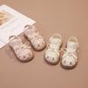 Baby Girls Walking Shoes Soft Sole for Kids Sandals T-strap Versatile 2025 Summer New Baby Beach Shoes Non-slip Sweet Size 15-26