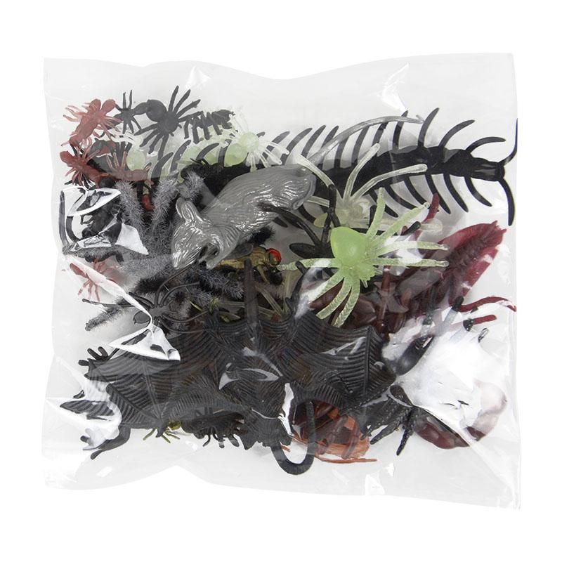 1 комплект пластиковых пауков, летучих мышей, насекомых, жуков для вечеринки на Хэллоуин, украшения на День дурака, дом с привидениями, страшный реквизит, детская игрушка-трюк