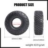 4 шт. Модернизированная деталь Заменяет Модификацию Премиум Профессиональные 63 мм RC Резиновые шины 1,0 дюйма для