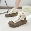 Women's Snow Boots High Top Shoes 2025 Winter New Plush Cotton Shoes Lace Up Thick Sole Anti Slip Warm Cold Proof Outdoor Boots