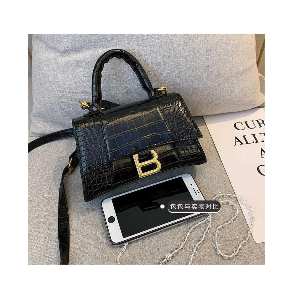 Designer Luxury Soft Top-Handle Tote Women Alligator Pu Leather Hourglass Handbag Girl Metal Shoulder Messenger Bags