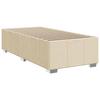 Box Spring Bed with Mattress Cream 100x200 cm Fabric