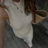 Knit Tassel Sleeveless Dress For Women Slim High Waist Casual Streetwear Ladies Knitwear Summer 2023 Holiday Beach Dress