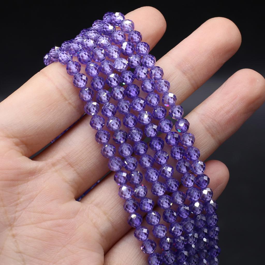 Натуральный камень граненые бусины циркон маленькие бусины 4 мм подвески для изготовления ювелирных изделий DIY ожерелье браслет серьги аксессуар