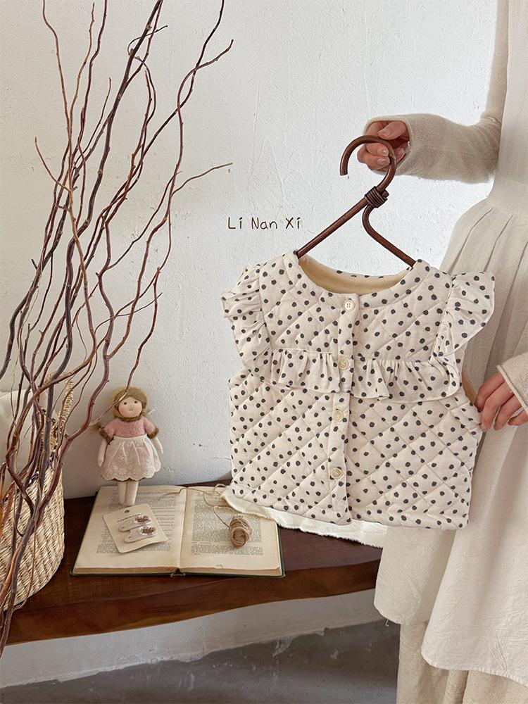 88330 Детский стеганый хлопковый жилет на осень/зиму - Новинка 2025 Теплая куртка без рукавов для мальчиков и девочек