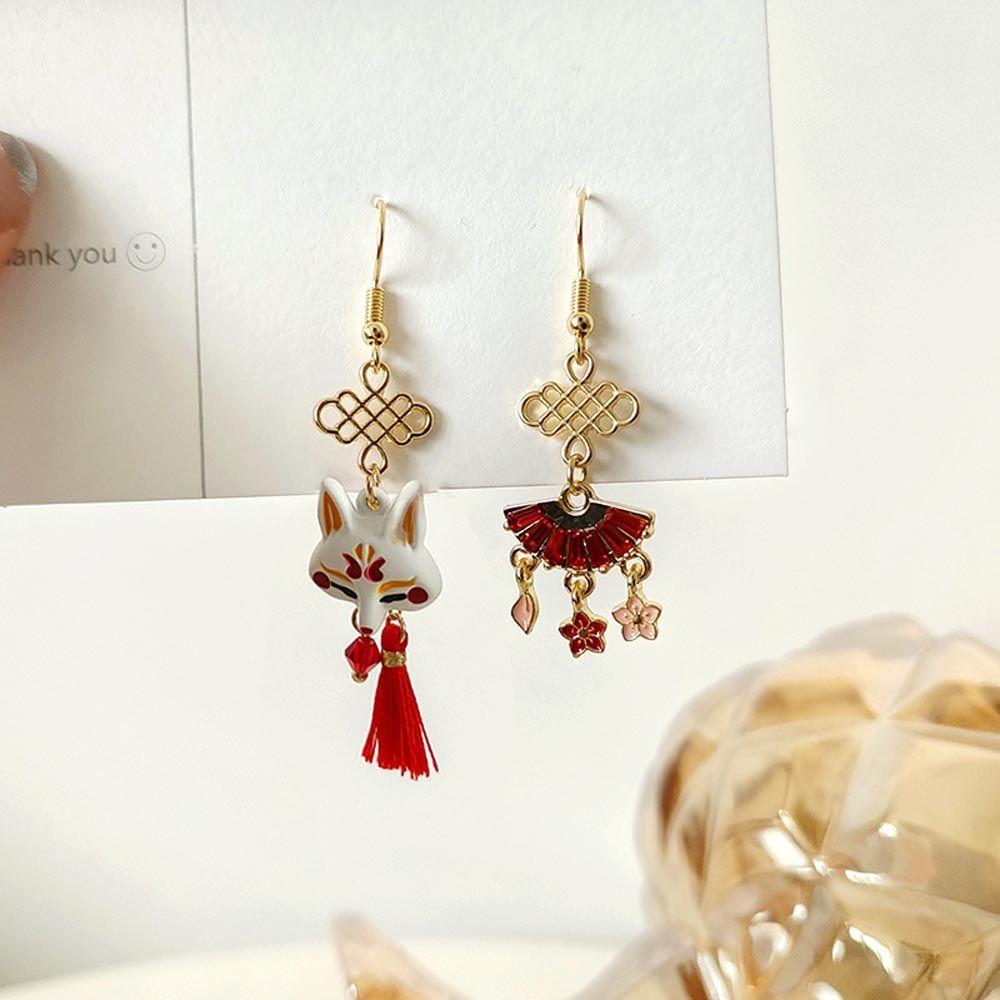 Temperament Animal Tassel Pendent Chinese Women Stud Earrings Drop Earrings Korean Dangle Earrings