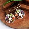 Tree Of Life Chakra Earring Pure 925 Sterling Silver Women Jewelry