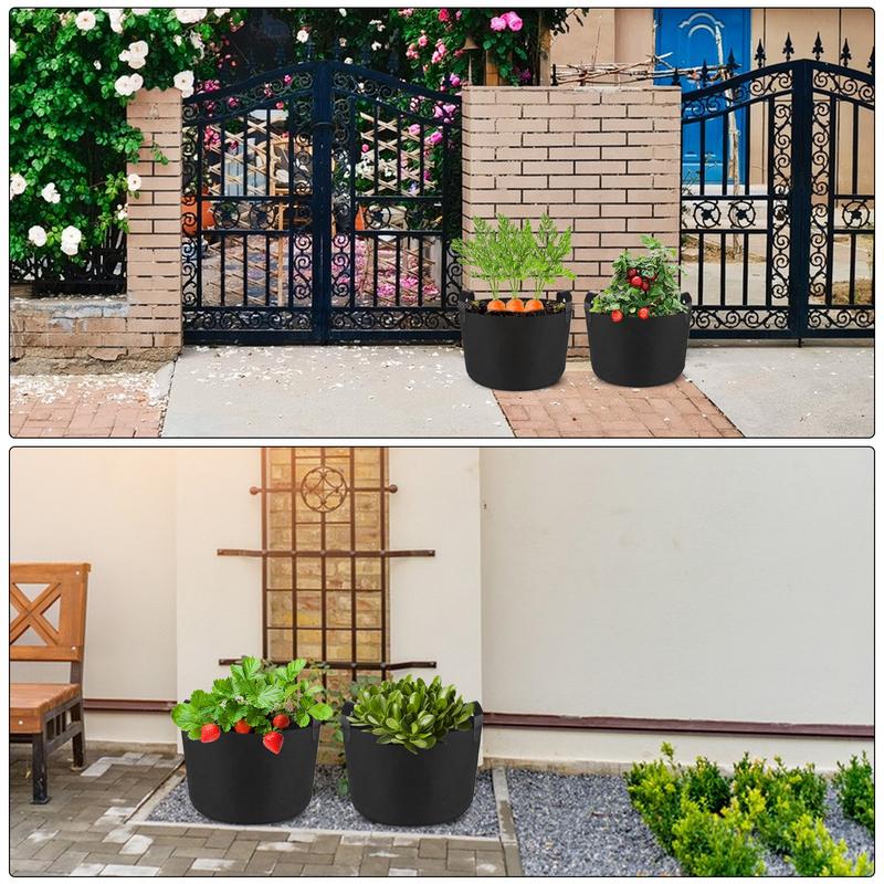 7 шт. мешков для растений для посадки галлонов утолщенные тканевые горшки с ручками садовые мешки для выращивания фруктов овощей и цветов