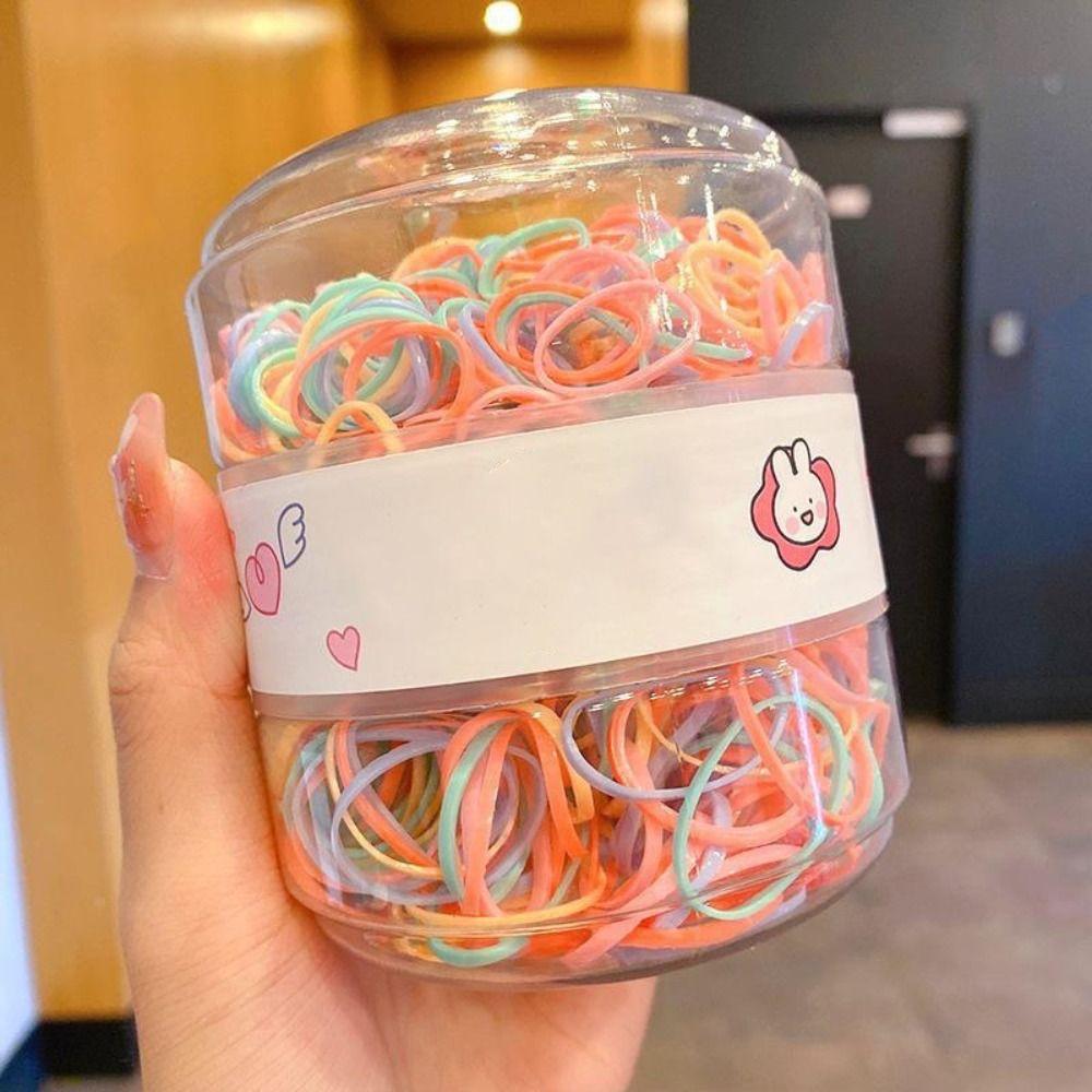 600 шт. Резинка для волос без вреда для волос, милая детская веревка для волос, модные аксессуары для волос, для малышей