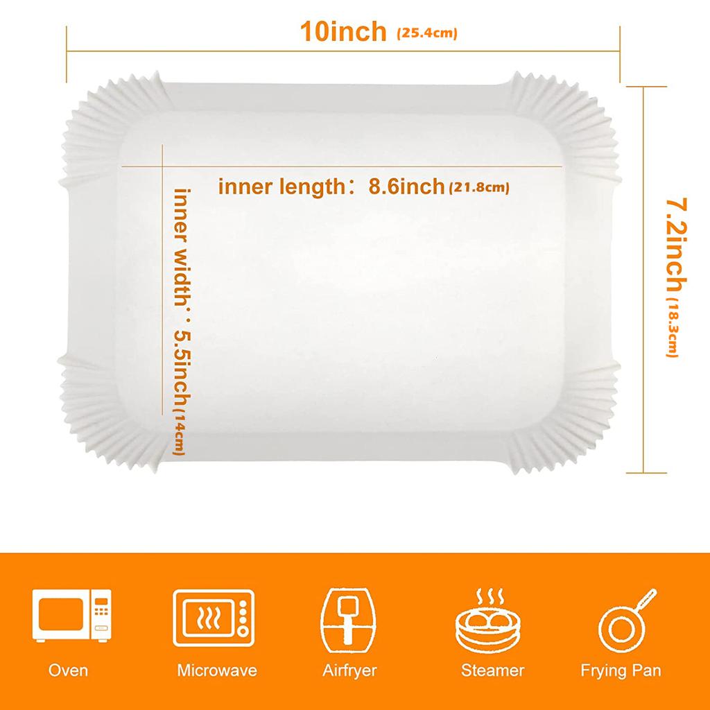 100/200 шт. Бумага для аэрофритюрницы Антипригарная Квадратная Подкладка для выпечки в аэрофритюрнице Маслостойкий Коврик для духовки Инструменты для выпечки для корзины Ninja Foodi DualZone