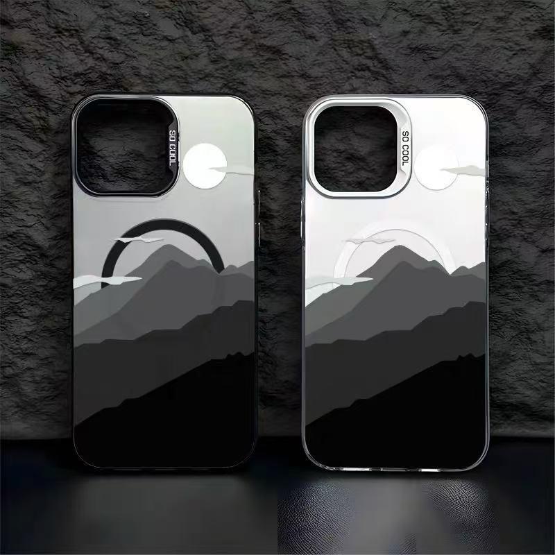 New Mountain Moon iPhone Case for iPhone 17, 16 Pro, 15 Pro Max, 14, 13 Pro - European & American Design.