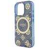 Guess Guhmp16Lh4Pyeeb Iphone 16 Pro 6.3 Niebieski/Blue Hardcase Iml Peony On 4G Background Magsafe