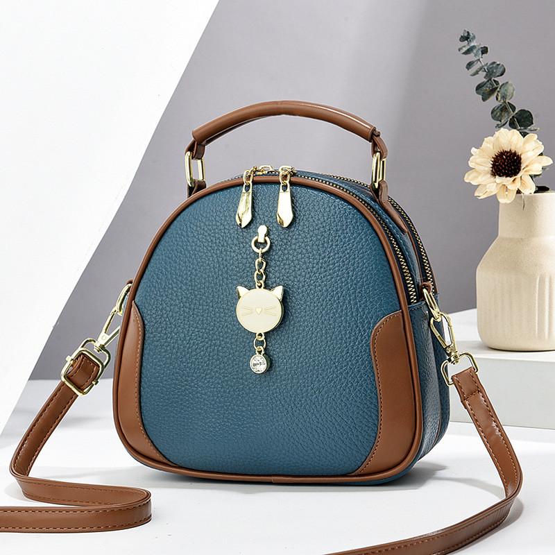 Trendy Korean Style Shell Bag For Women Stylish Cat Print Crossbody Purse