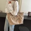 Сумка Женская 2025 Осень Новая Большая Вместимость Сумка-тоут Ретро Простая Холщовая Сумка Повседневная Сумка-мессенджер Прилив