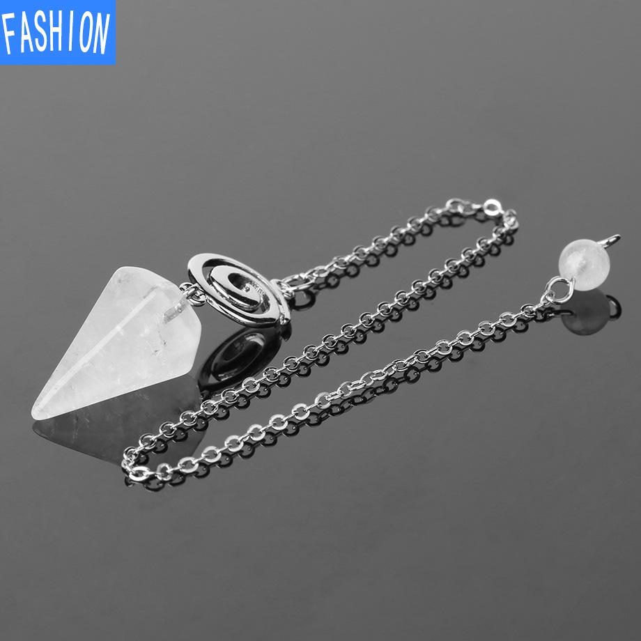 Crystal Pendulum for Exploration Shuttle Spirit Cone Pendulum Spiral Crystal Stone Quartz Pendant Healing Pendulum