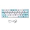 Mechanical Keyboard 60percent RGB Blue Switch 68 Keys Wired Gaming Keyboard for PC Laptop Green White