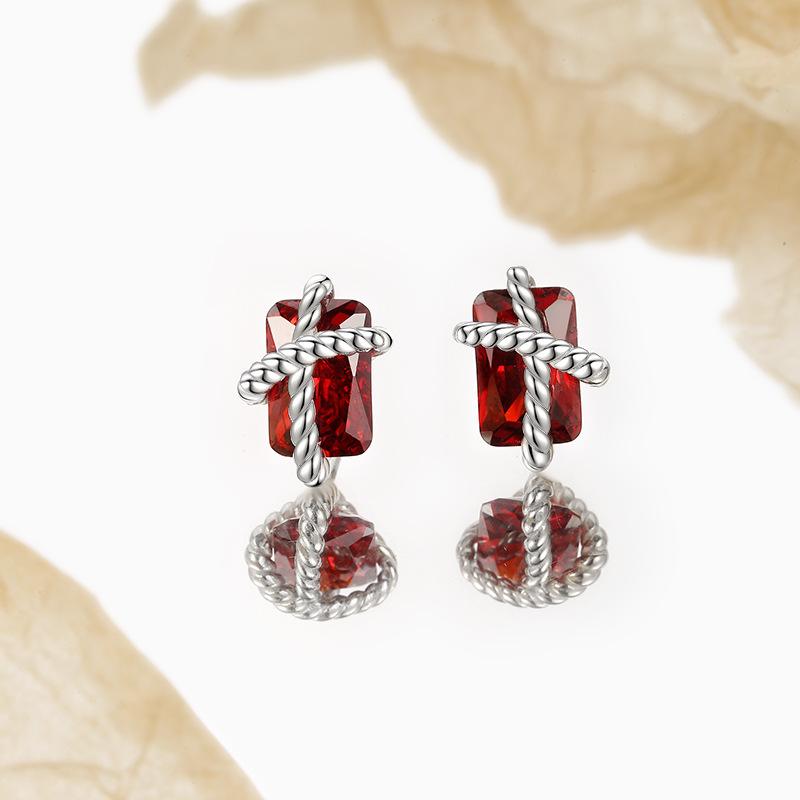 Серьги-гвоздики с особым интересным дизайном в виде кубического сахара, из нейтрального серебра S925 пробы, легкие, роскошные, холодного стиля, высокого чувства