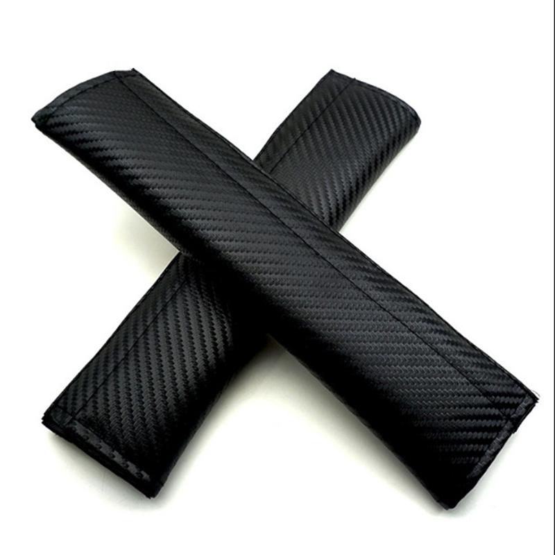 OSTB7 2pcs Carbon Leather Seat Belt Covers Car Accessories For BMW M E39 E46 E90 E60 F10 F20 F30 F34 F01 G20 G30 X1 X3 X5 X6 M3 M4 M5