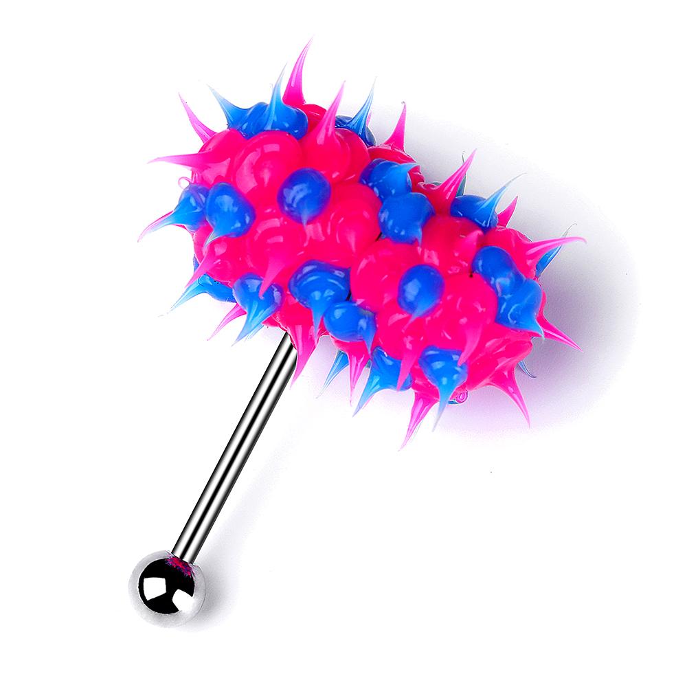 Fashion Colorful Rock Trendy Vibrating Tongue Ring Body Piercing Jewelry With 2 Batteries