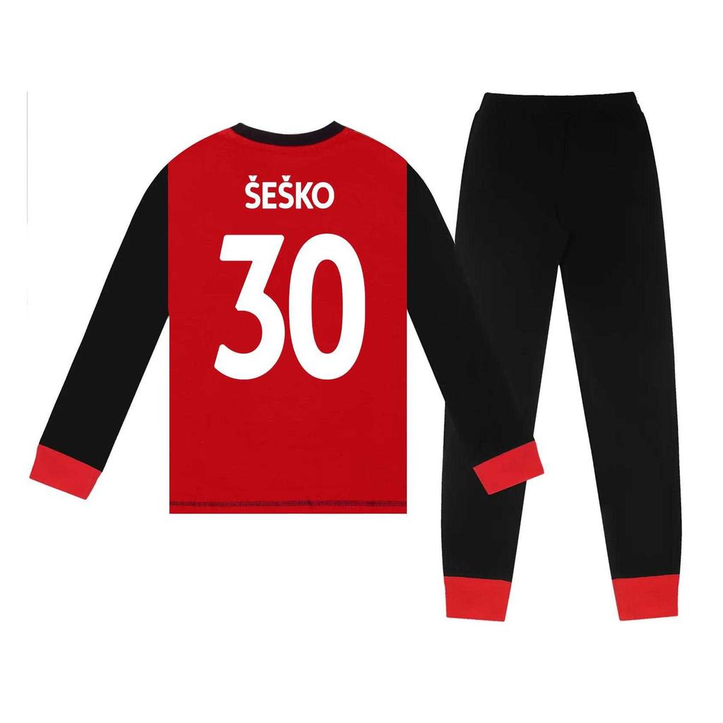 Manchester United FC Boys Benjamin Sesko 30 Long Pyjama Set
