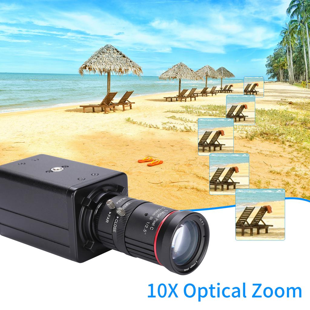 4K HD-камера Компьютерная камера USB-веб-камера 10-кратный оптический зум Ручная фокусировка Автоматическая компенсация экспозиции