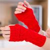 Unisex Men Women Arm Warmer Fingerless Knitted Long Gloves Cute Mittens
