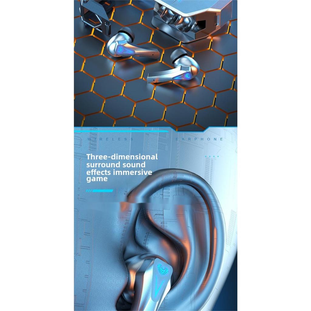 Наушники TWS Bluetooth, беспроводные наушники, стереонаушники True Wireless, HiFi-звук с подсветкой, игровая гарнитура