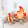 Fake Campfire Plushies Simulation Bonfire Plush Toy Soft Stuffed Funny Fake-Fire Camping Toy Cartoon Firewood Doll Floor Cushion Decorative