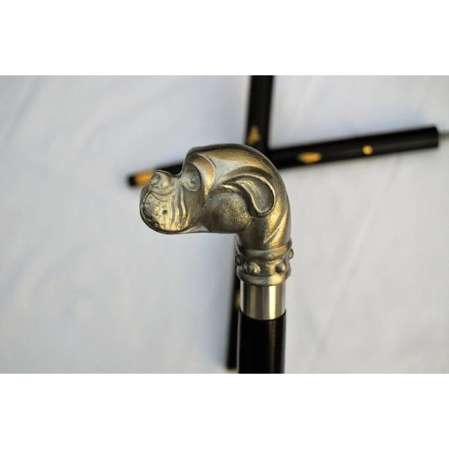 Деревянная трость Bull Dog Head Трость Викторианская алюминиевая ручка для головы